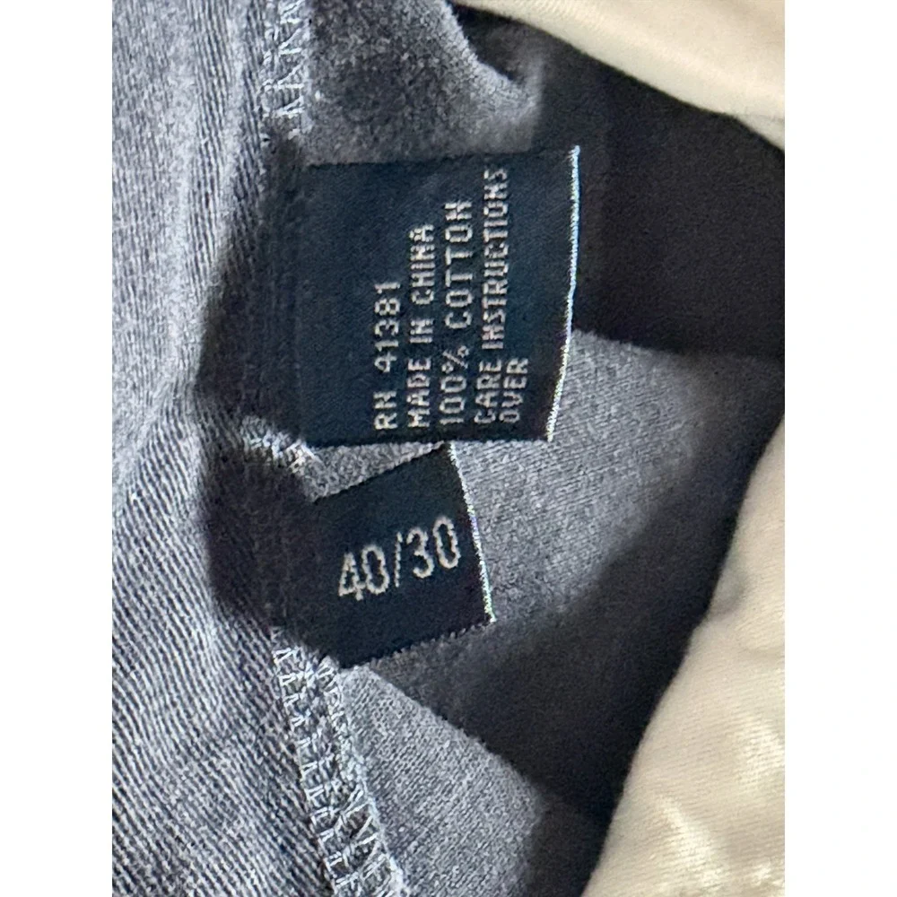 VTG Polo Ralph Lauren Andrew Pants Mens 40x30 (39x28) Blue Pleated Cotton Chino